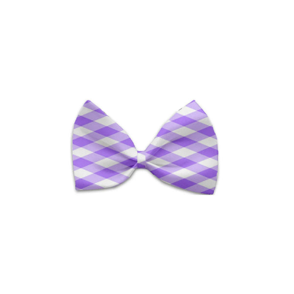 Purple Plaid Bow Tie