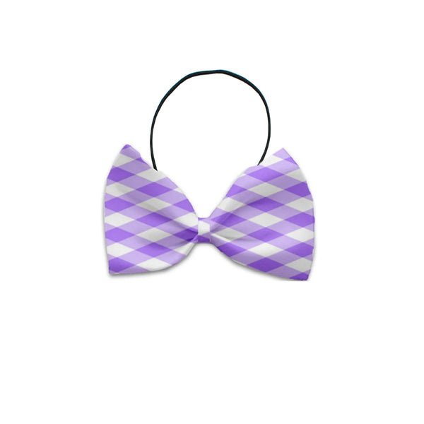 Purple Plaid Bow Tie