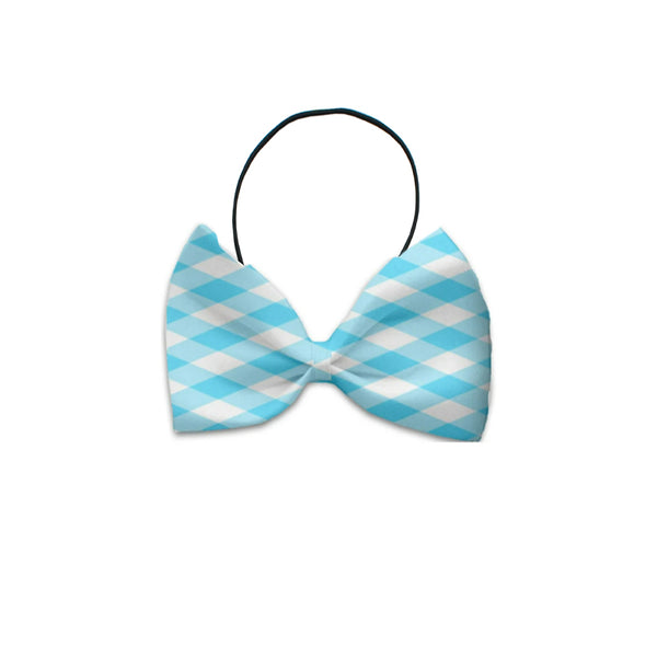 Blue Plaid Bow Tie