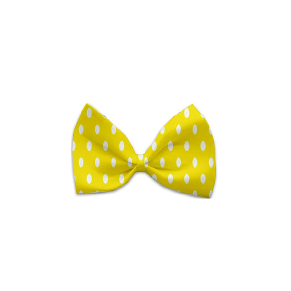 Yellow Polka Dots Bow Tie