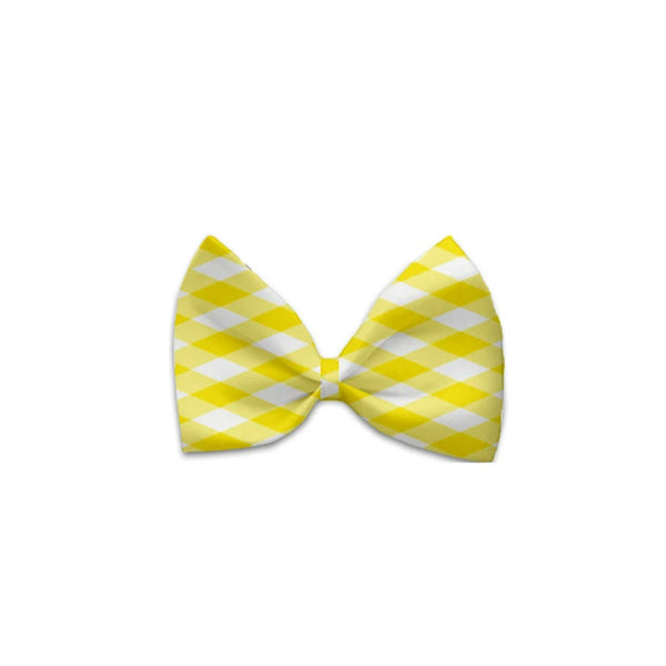 Yellow Plaid Bow Tie