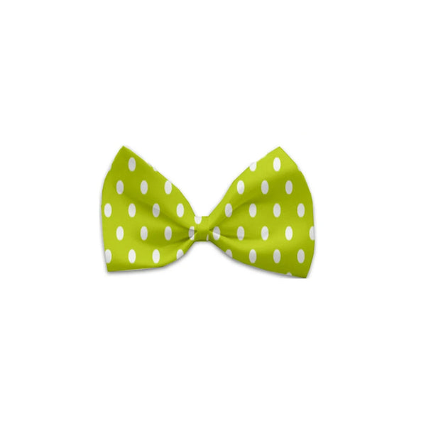 Lime Polka Dots Bow Tie