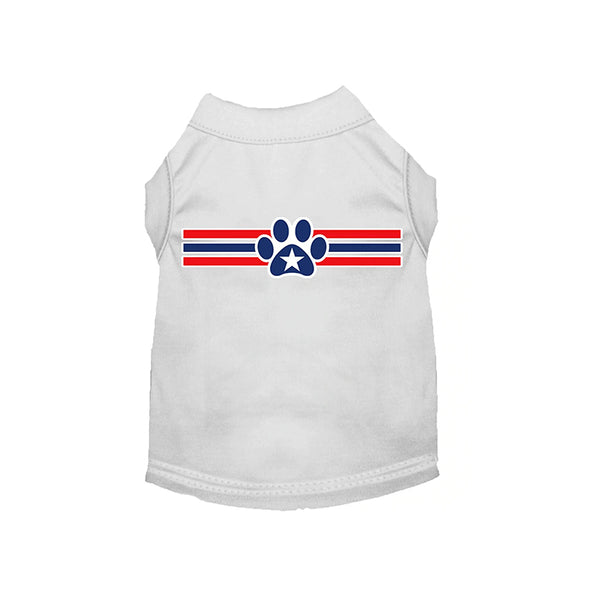 Patriotic Paw Stripe Dog Shirt