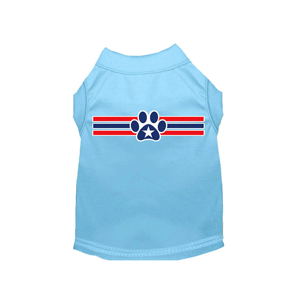 Patriotic Paw Stripe Dog Shirt