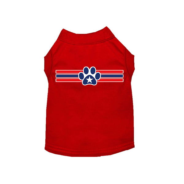 Patriotic Paw Stripe Dog Shirt