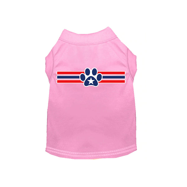 Patriotic Paw Stripe Dog Shirt