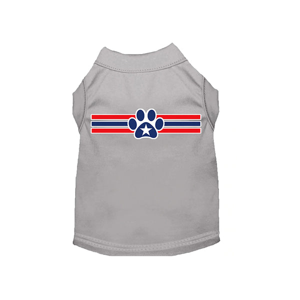 Patriotic Paw Stripe Dog Shirt