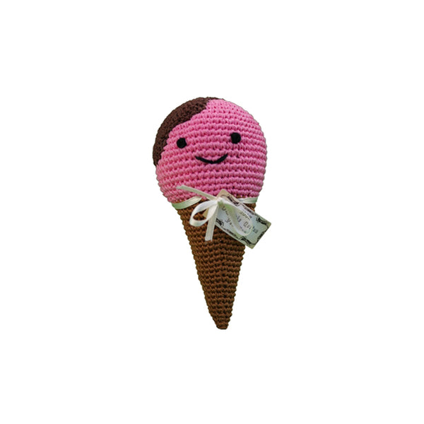 Organic Cotton Squeaky Toy Ice Cream