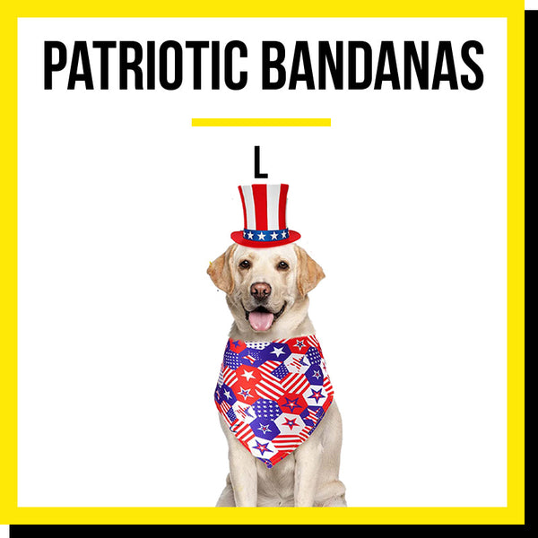 Patriotic Dog Bandanas (L)