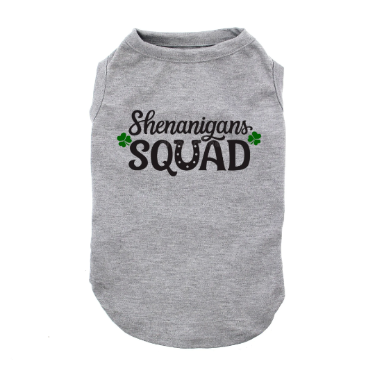 Dog Shirt Funny Shenanigans Squad