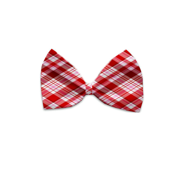 Valentine's Day Plaid Bow Tie