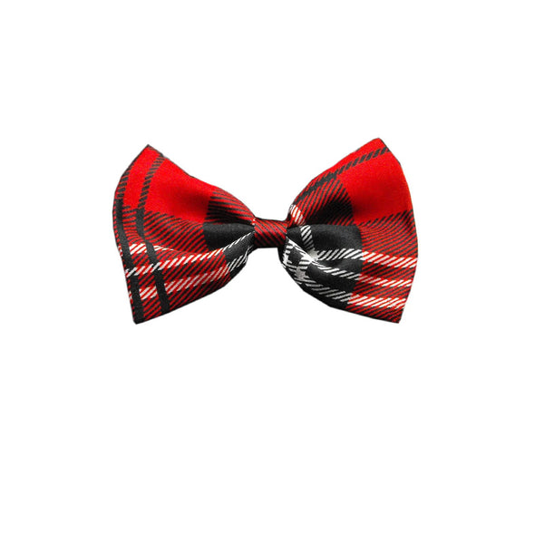 Red Plaid Bow Tie